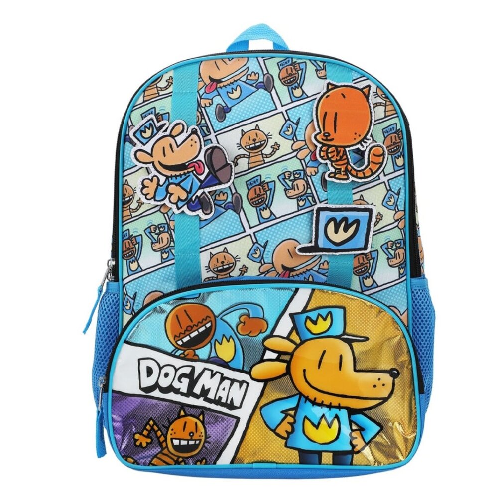 Dog Man Print Backpack for Kids